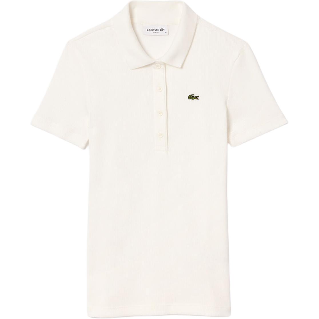 Поло LACOSTE Белое, женское, классическое