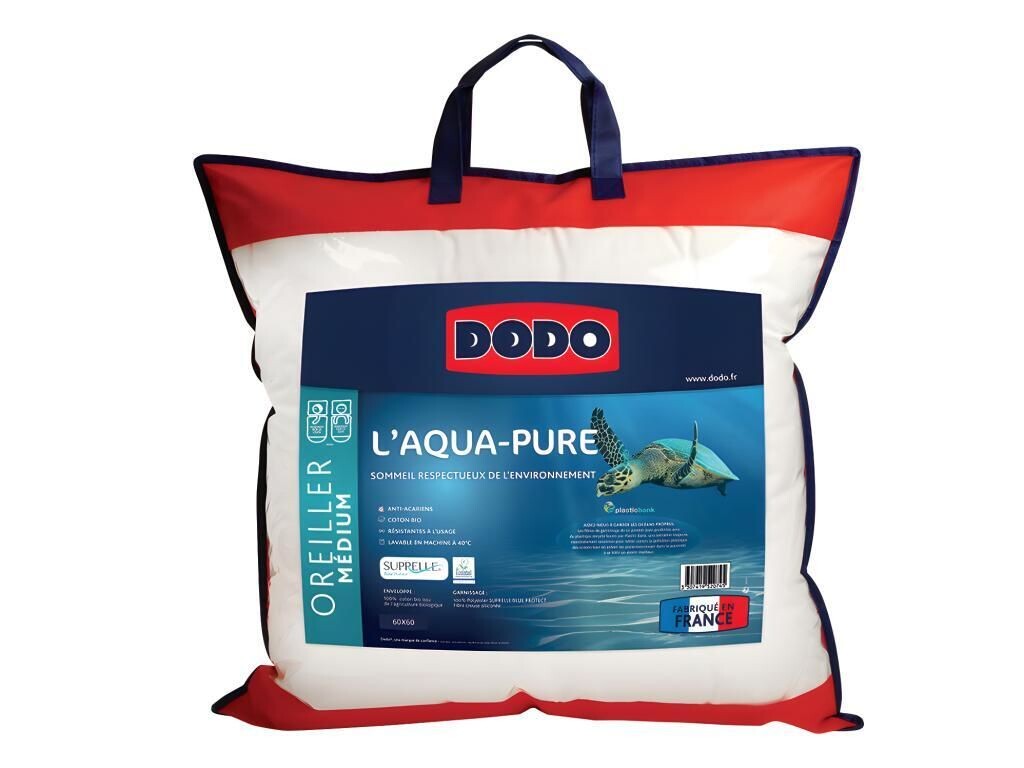 

Подушка ДОДО - 60 х 60 см - чехол из 100% органического хлопка - AQUA-PURE DODO