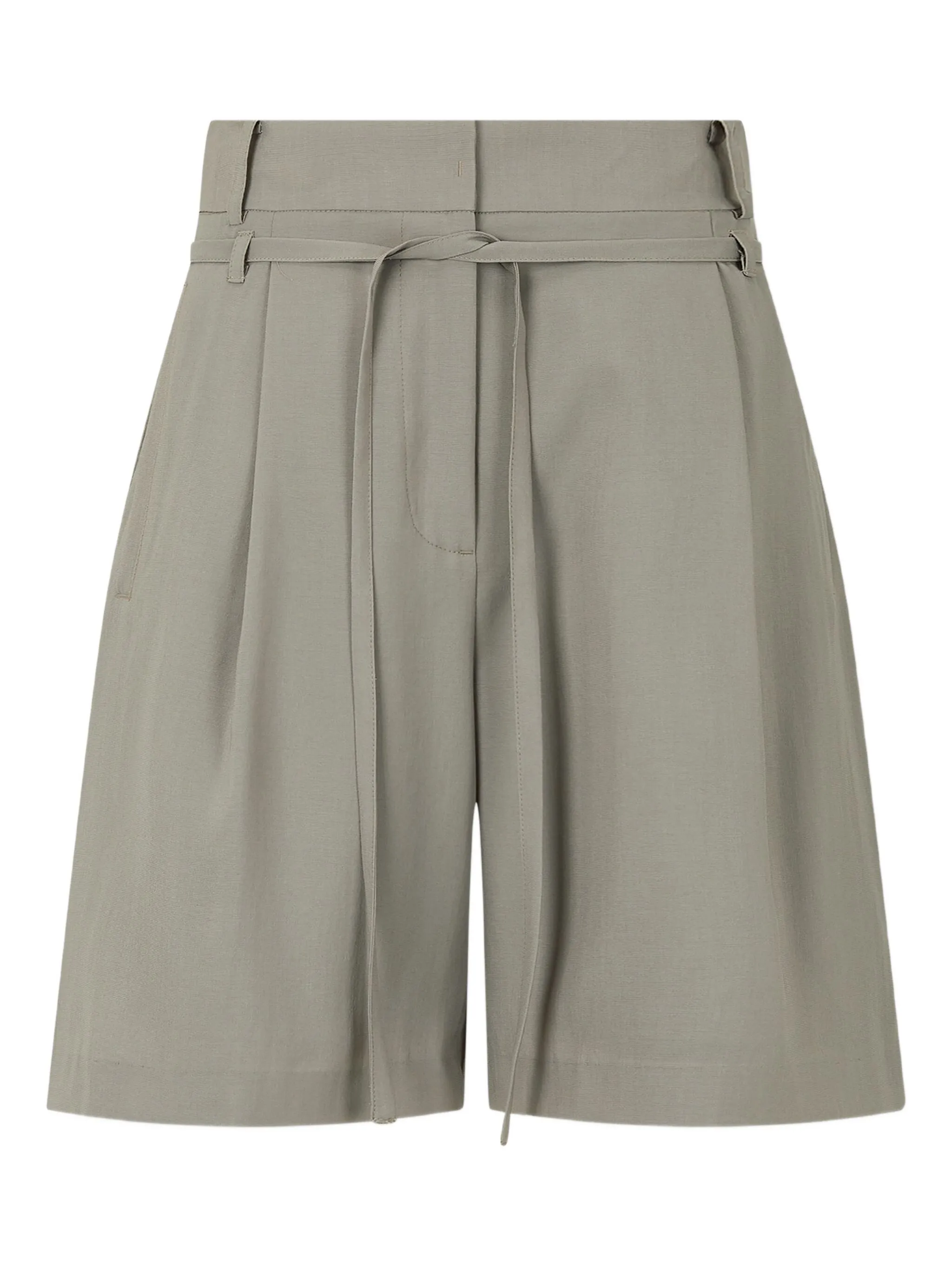 

Шорты со складками и завязками Studio Tomboy, серый