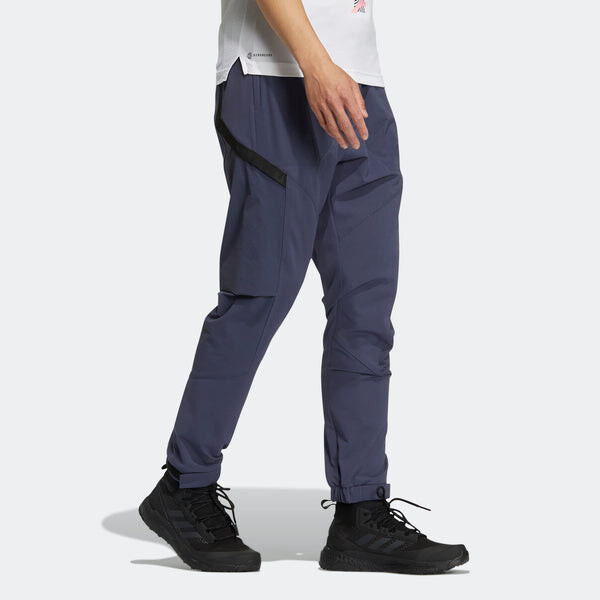 Спортивные штаны Men's adidas Terrex Voyg Pants Solid Color Embroidered Logo Sun Protection Sports Pants/Trousers/Joggers Blue, синий — фото 4