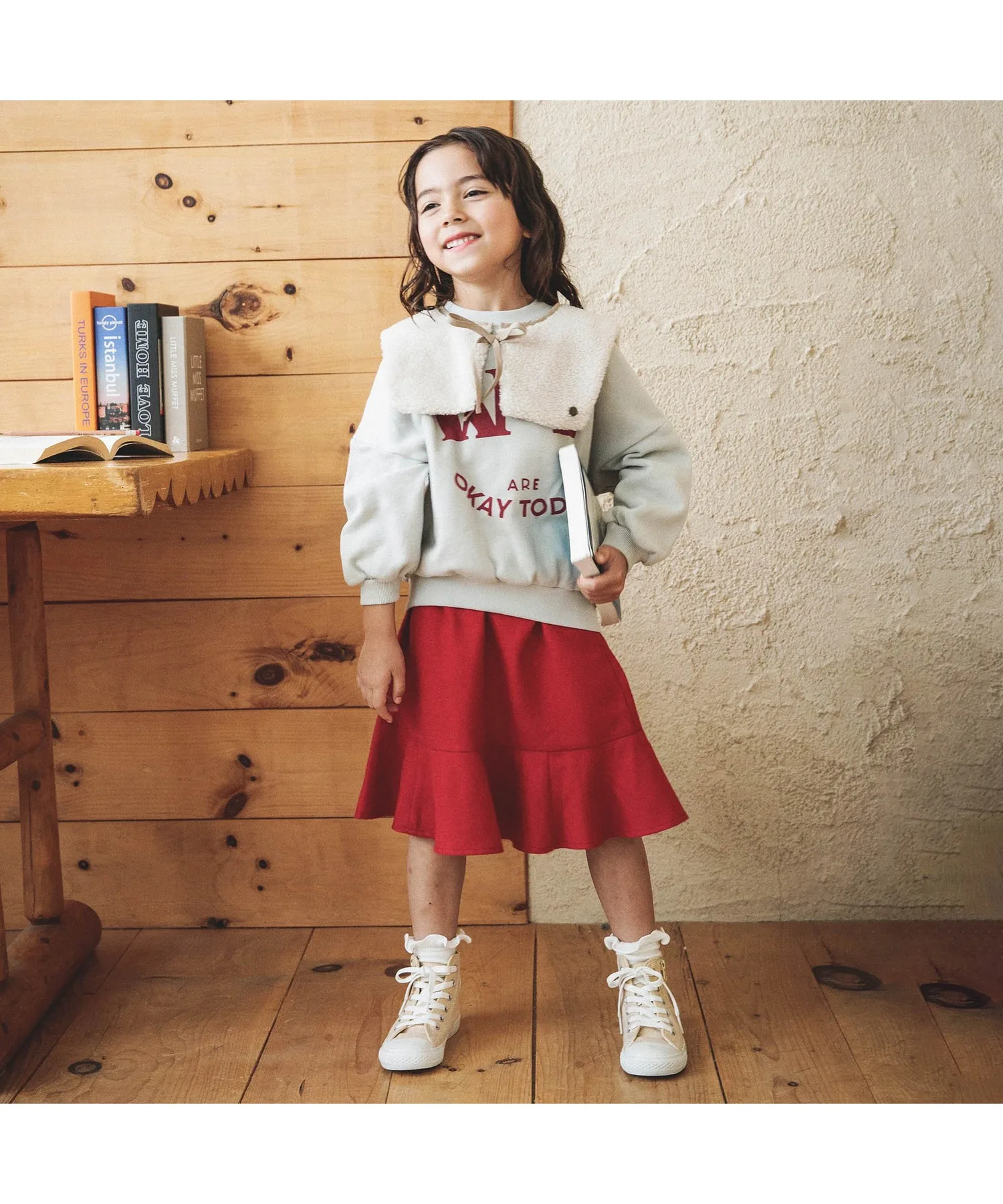 Детская юбка ярусная с резинкой Tearado Skirt BREEZE красная — фото 4