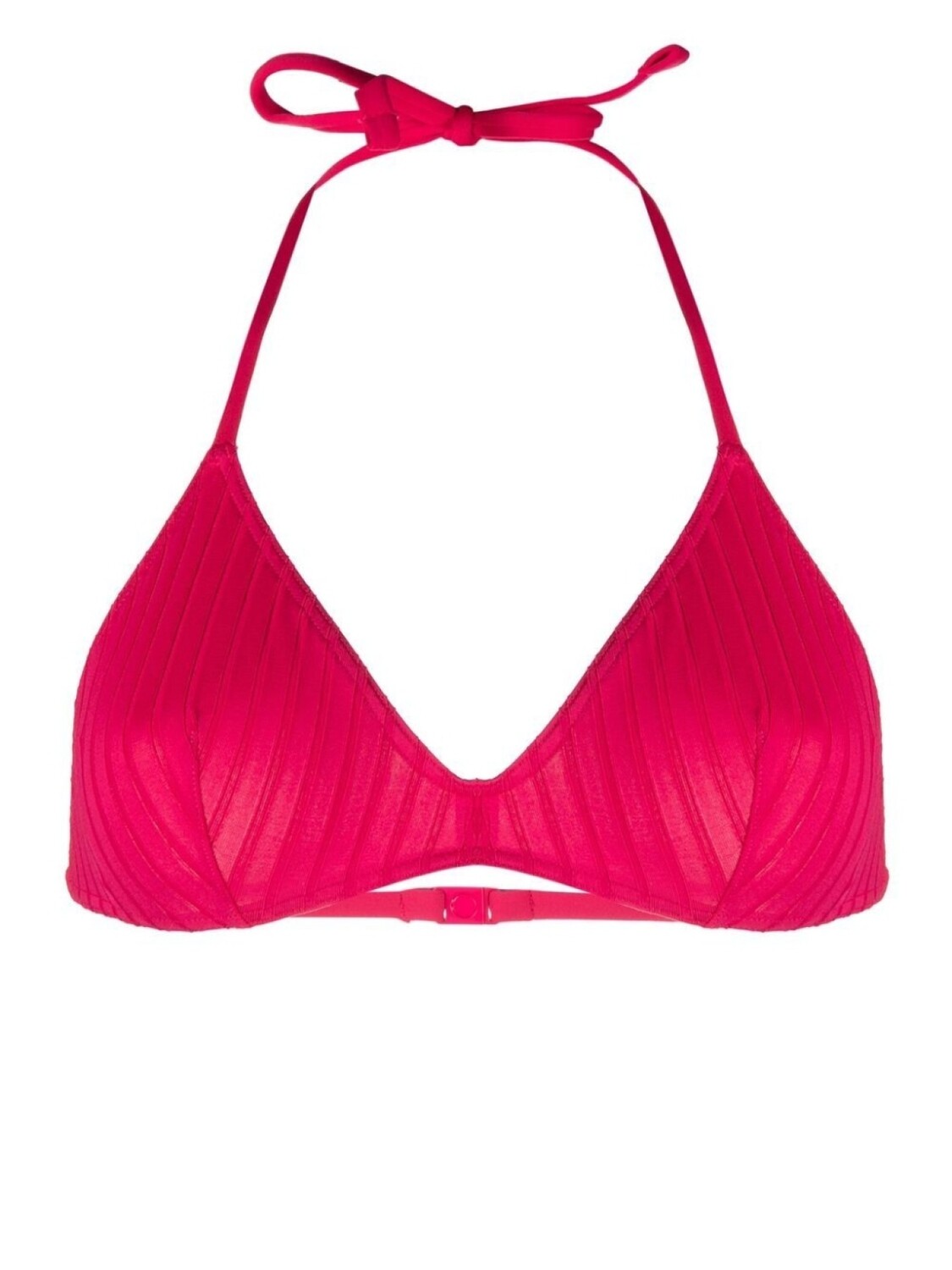

ERES ribbed triangle bikini top, розовый