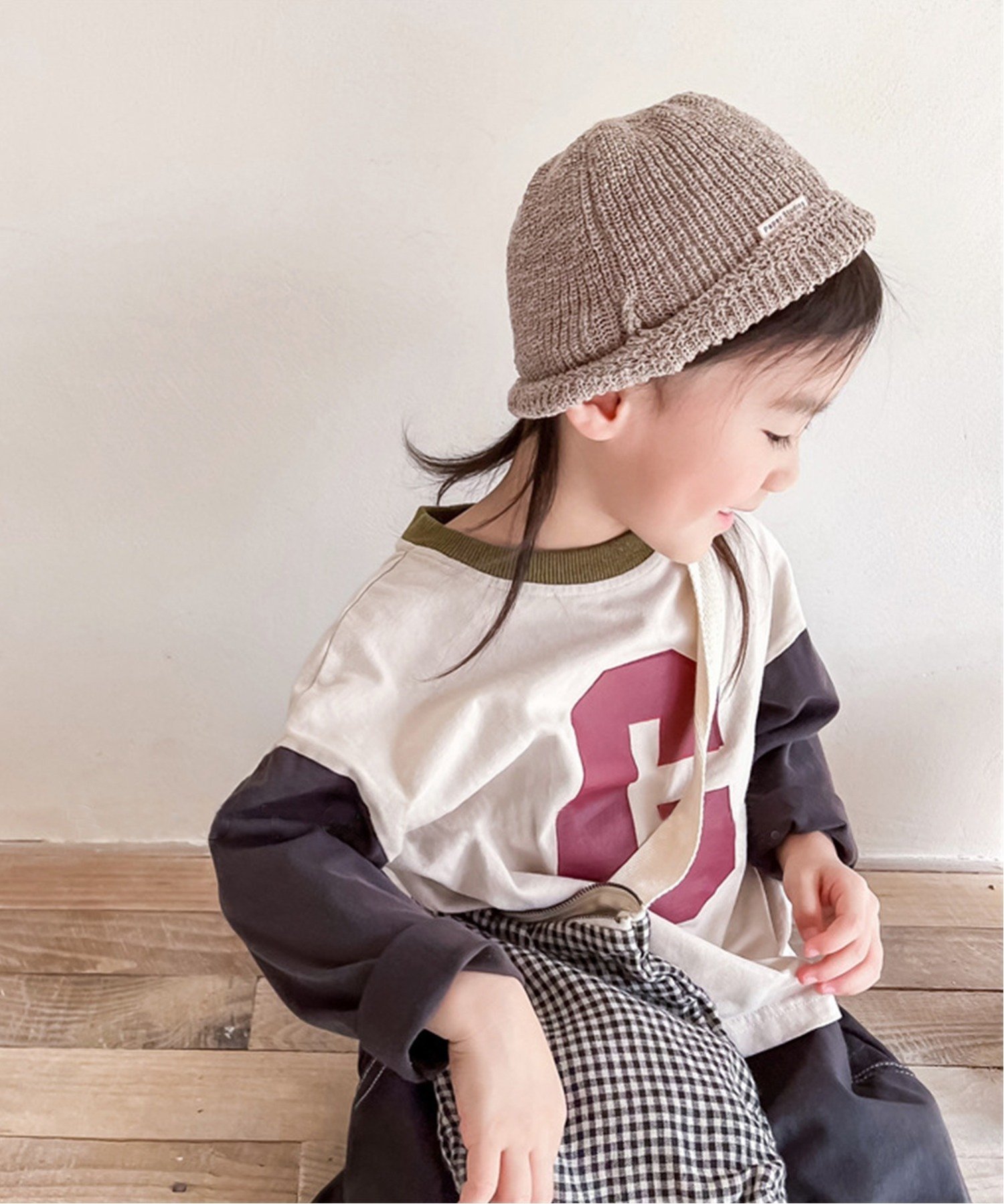 Длинная футболка с принтом логотипа и меняющим цвет краем Aimoha Kids, Light gray — фото 3