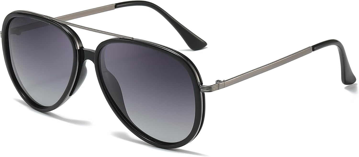 

Солнцезащитные очки-авиаторы SODQW с защитой от спутывания линз для женщин и мужчин, поляризованные, модные, с защитой UV400, для рыбалки и вождения, A03- Grey/Gradient Grey