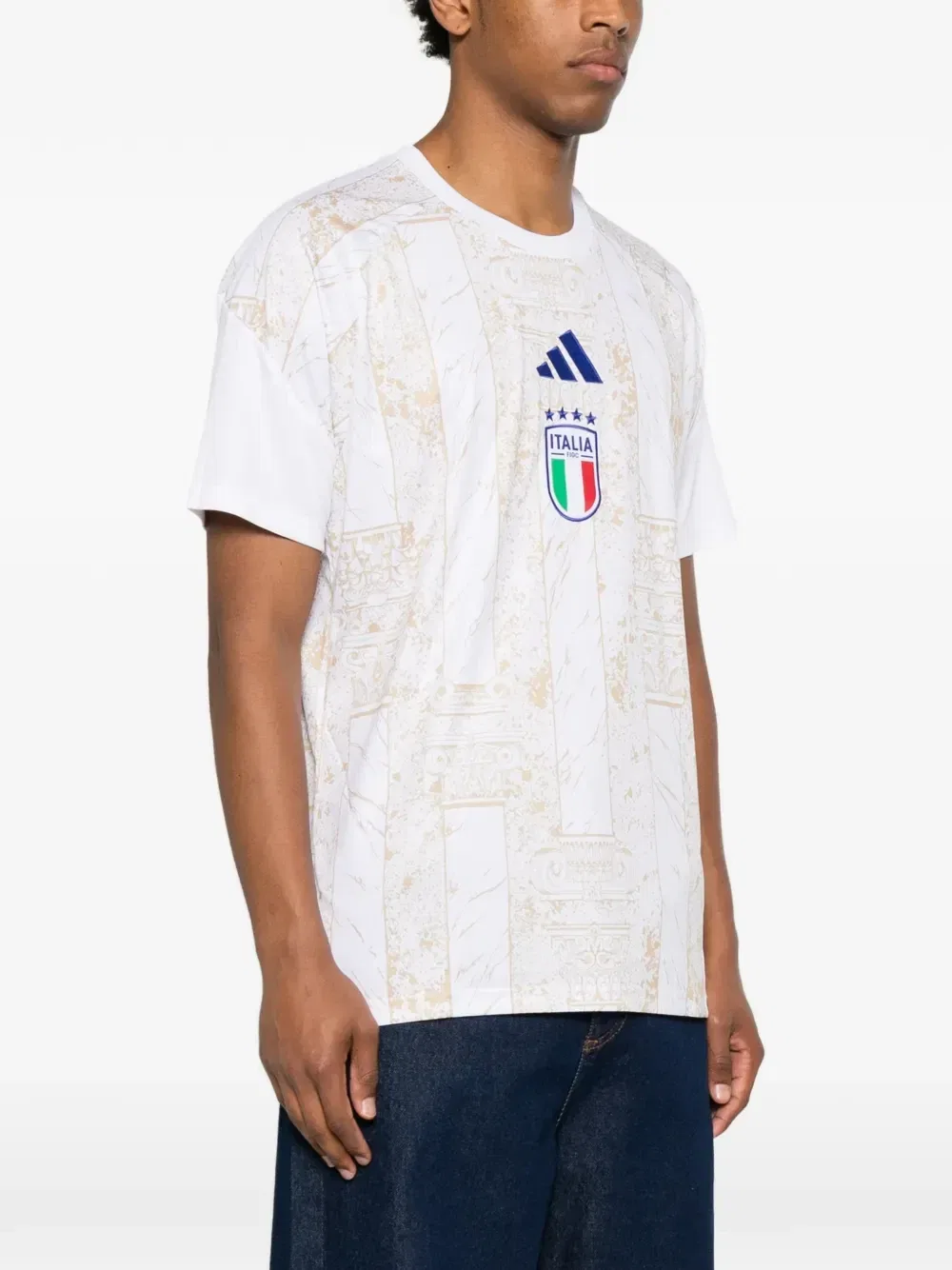 Футболка с нашивкой-логотипом Adidas, белый — фото 3