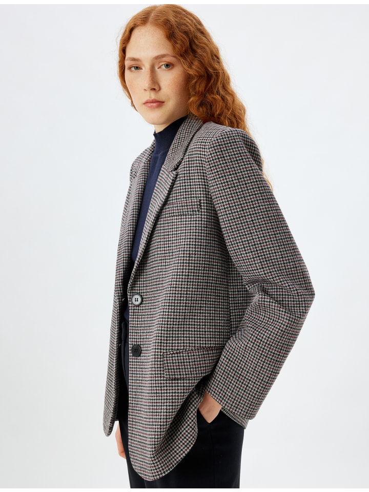 

Блейзер KOTON Blazer, цвет Bordo Karomuster