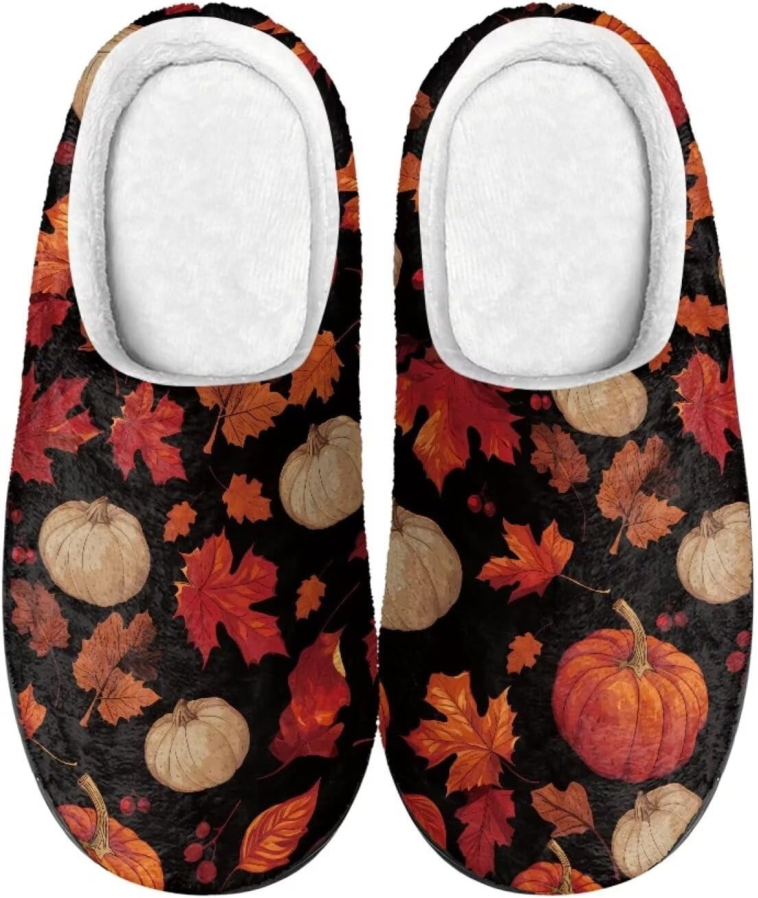 

Ретро-тапочки с мягкими вставками для женщин и мужчин, для дома и улицы, противоскользящие, теплые, уютные, из пеноматериала Rweroyiu, Vintage Pumpkin