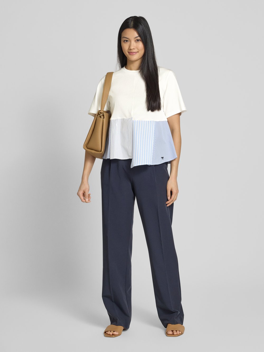 

Футболка с ребристым круглым вырезом Weekend Max Mara, белый
