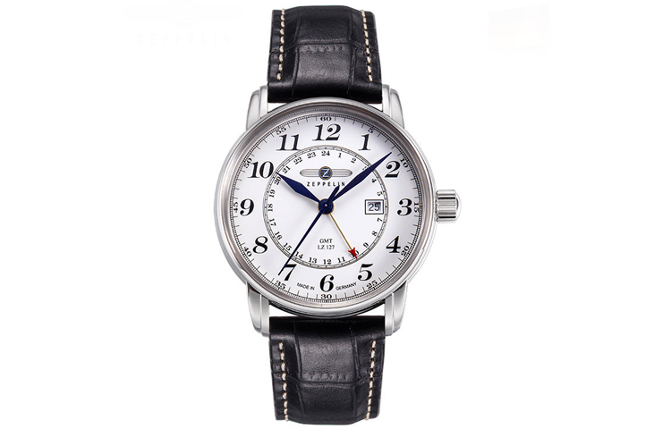 

ZEPPELIN Часы Piaget Collection Quartz Movement Men's Watch Watch White Dial Stainless Steel Case Genuine Leather Strap