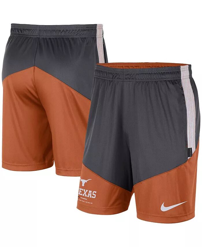 

Мужские серые и оранжевые шорты Texas Longhorns Team Performance Knit Nike