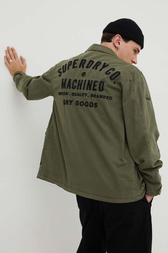 

Хлопковая куртка Superdry, зеленый
