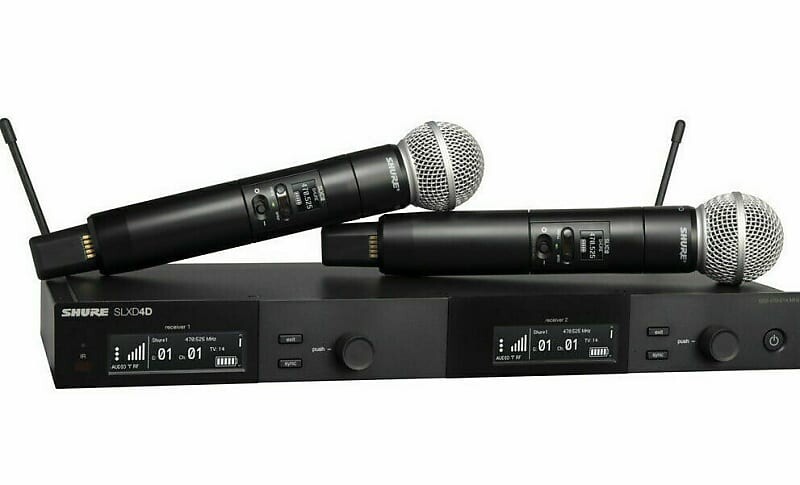 

Беспроводная система Shure SLXD24D/SM58 H55 Dual Wireless System with 2 SLXD2/58 Handheld Transmitter