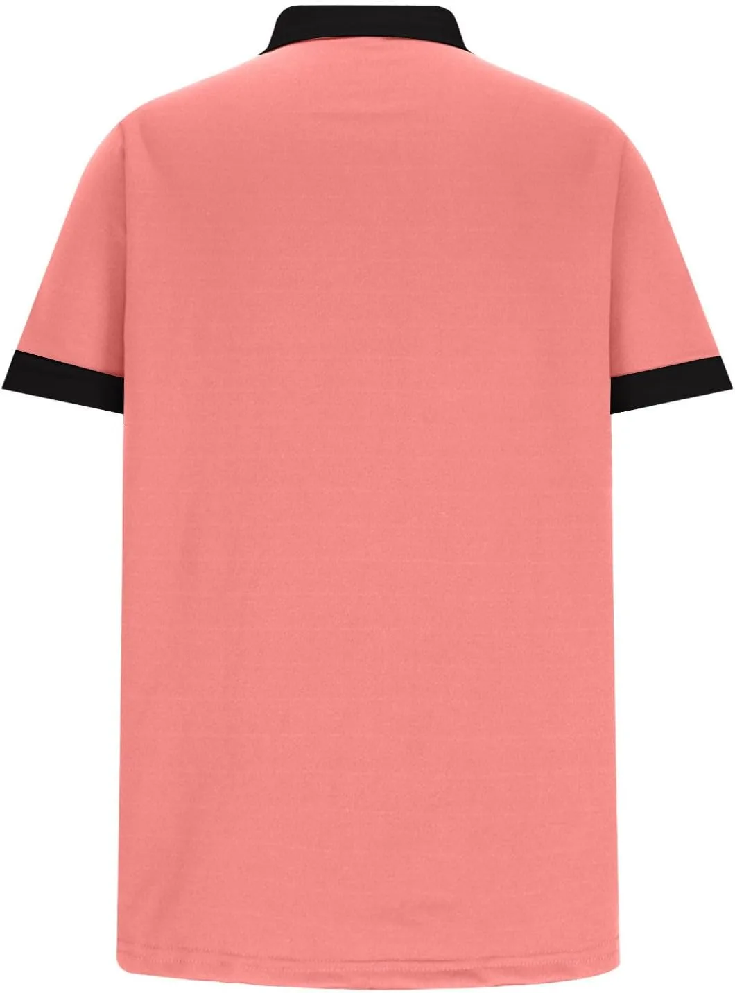 Мужская футболка с коротким рукавом slim fit, базовая, хлопковая, для спорта и зала, классическая, для гольфа, повседневная, стильная, летний топ Generic, розовый — фото 4