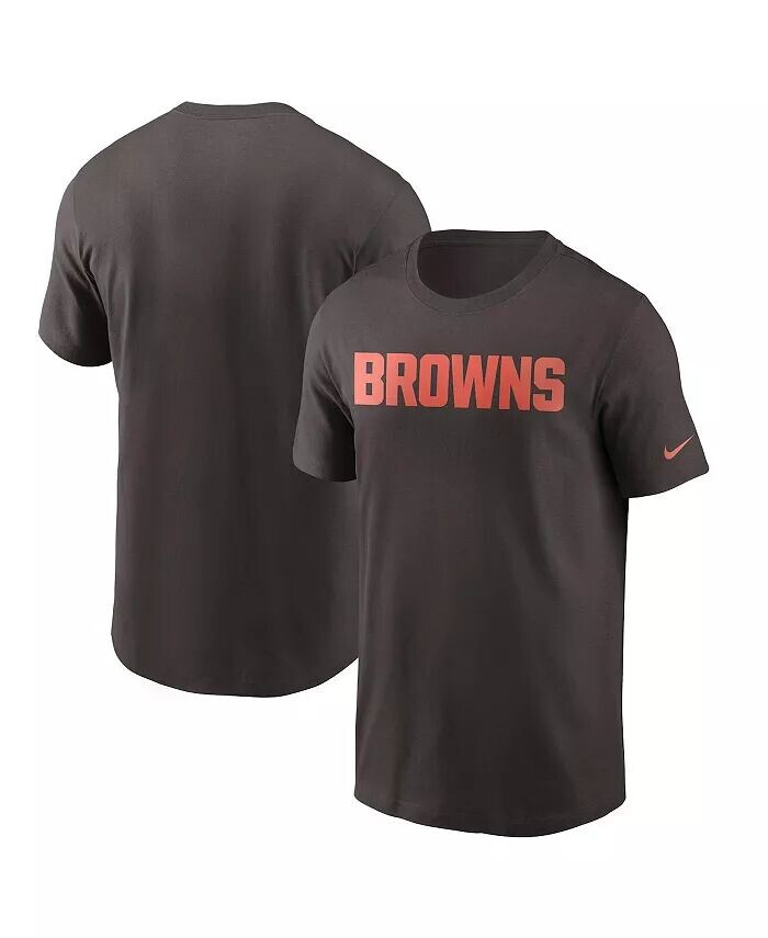

Мужская коричневая футболка с надписью Cleveland Browns Team Nike