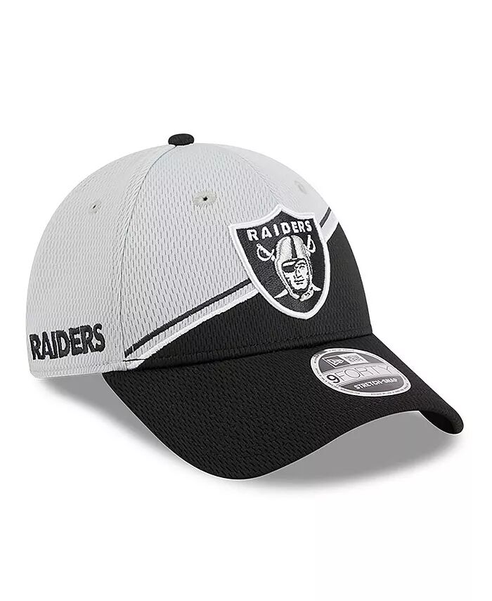 

Мужская серо-черная регулируемая кепка Las Vegas Raiders 2023 Sideline 9FORTY New Era