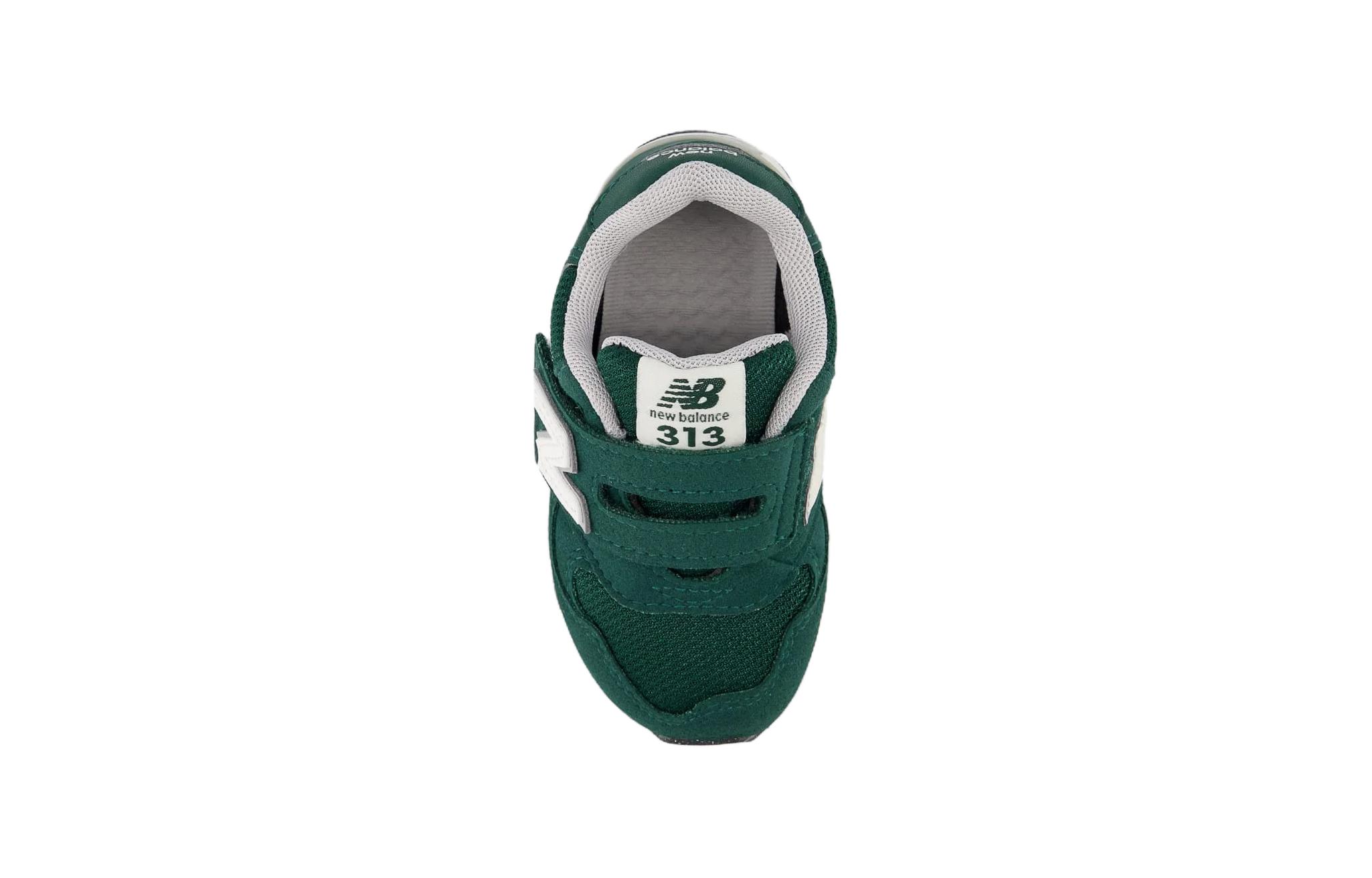 NB 313 Противоскользящие износостойкие низкие детские туфли New Balance, зеленый/серый — фото 3