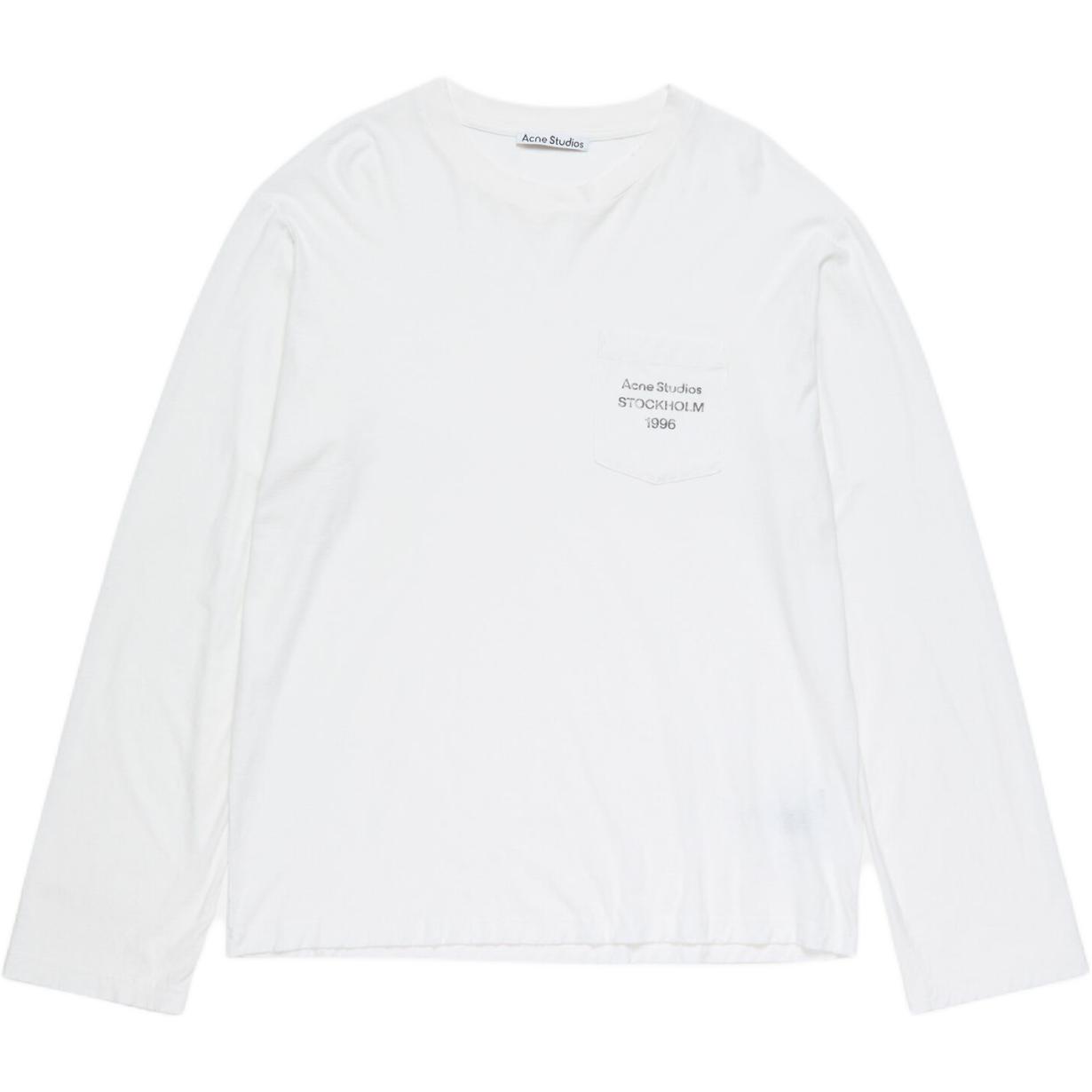 

SS26 Футболка Avec Logo, свободный крой, унисекс Acne Studios, белый