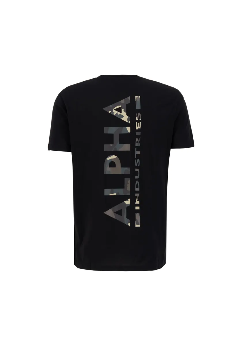 

Футболка Alpha Industries " Alpha Industries Мужская - Футболки Backprint T Camo Print", черный