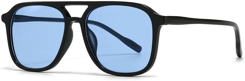 

Солнцезащитные очки с защитой от УФ-излучения UV400 | Двойная перемычка, панк-стиль, разноцветные линзы | Для женщин и мужчин, для занятий спортом на открытом воздухе и вождения DSVIGF, Black-blue