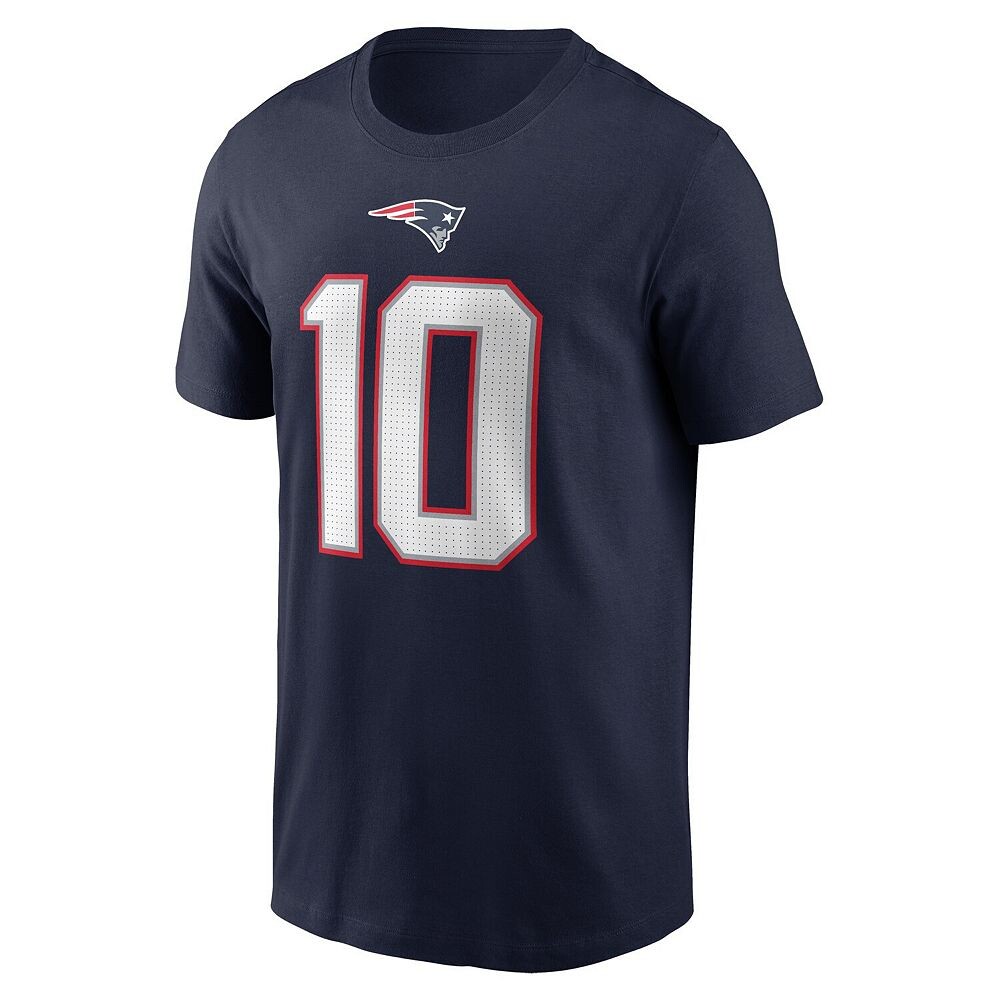 Молодежная футболка Nike Drake Maye Navy New England Patriots драфта НФЛ 2024 года, выбранная в первом раунде, футболка с именем и номером, цвет Pat Navy — фото 3