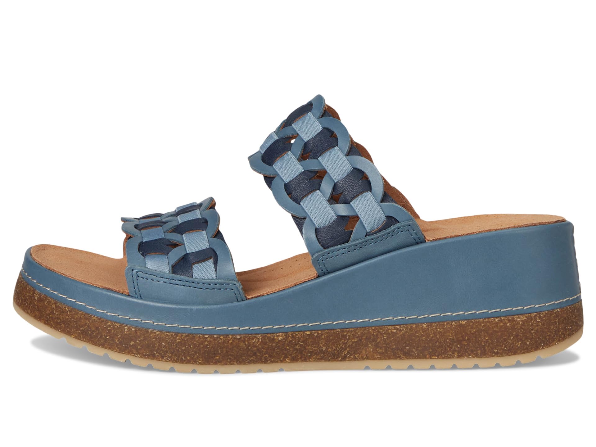 Сандалии Clarks Kassanda Mule, цвет Blue Combi Leather — фото 4