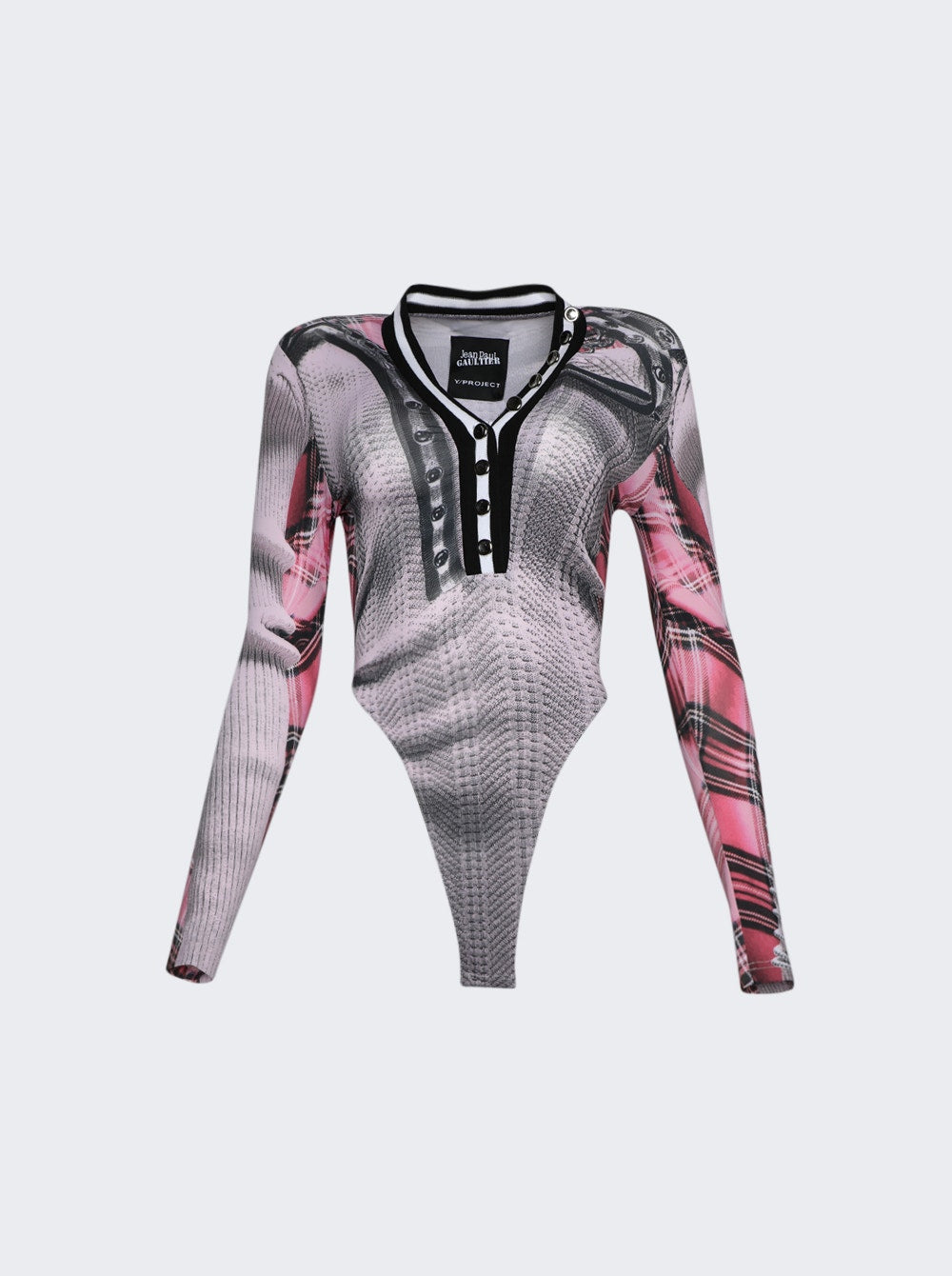 

Кардиган-боди Trompe-l'oeil из коллаборации с Jean Paul Gaultier Y Project, розовый