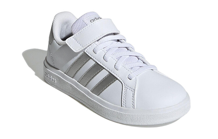 Кроссовки Adidas Grand Court 2.0 Little Kid 'White Matte Silver' — фото 3