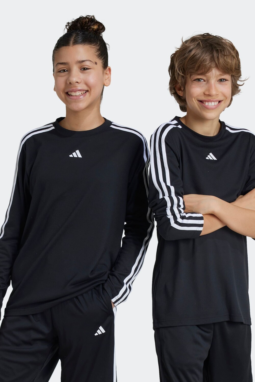 

Детский топ с длинными рукавами и логотипом Train Essentials Regular Fit Adidas, черный