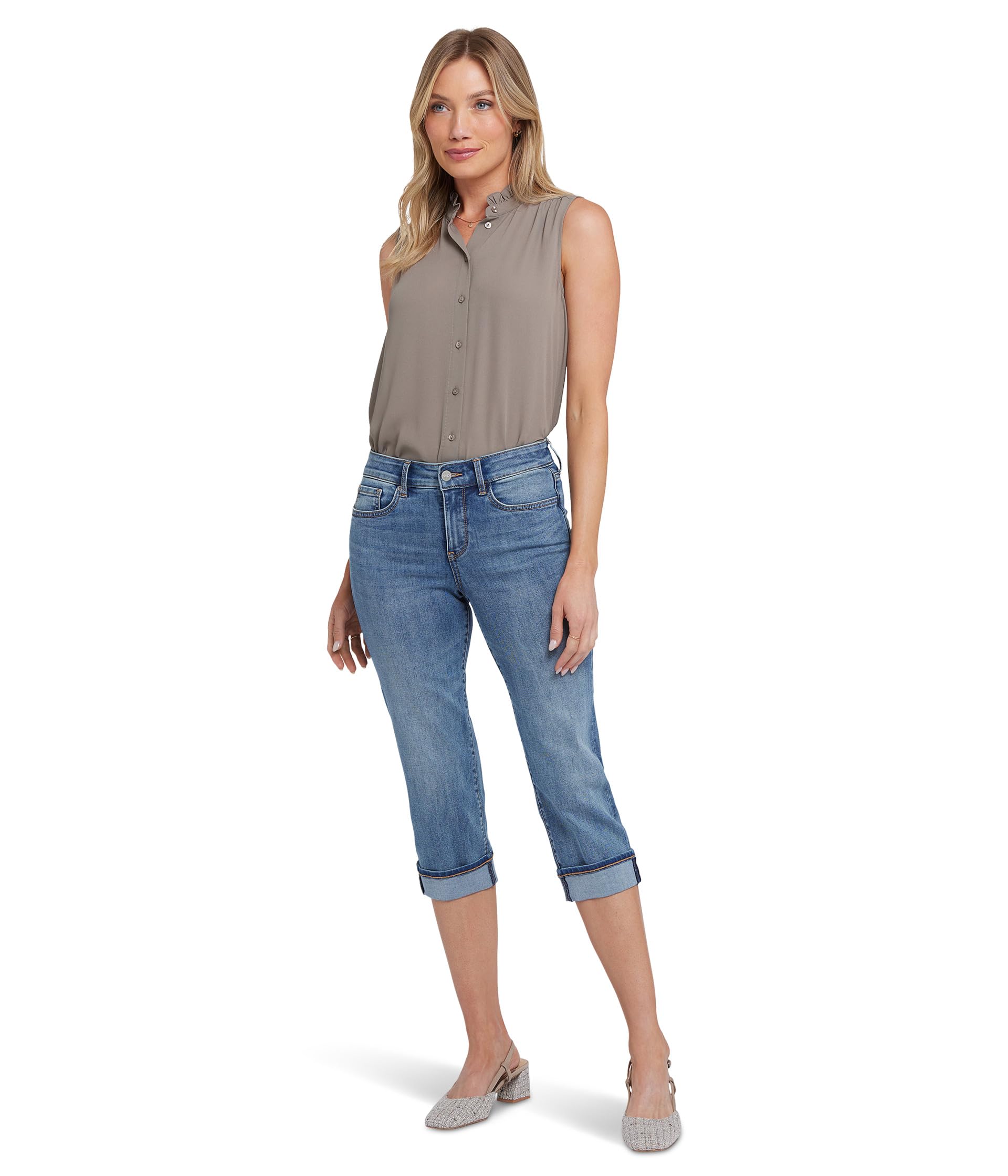 

Джинсы NYDJ Marilyn Straight Crop Jeans in Majorca Bay, цвет Majorca Bay
