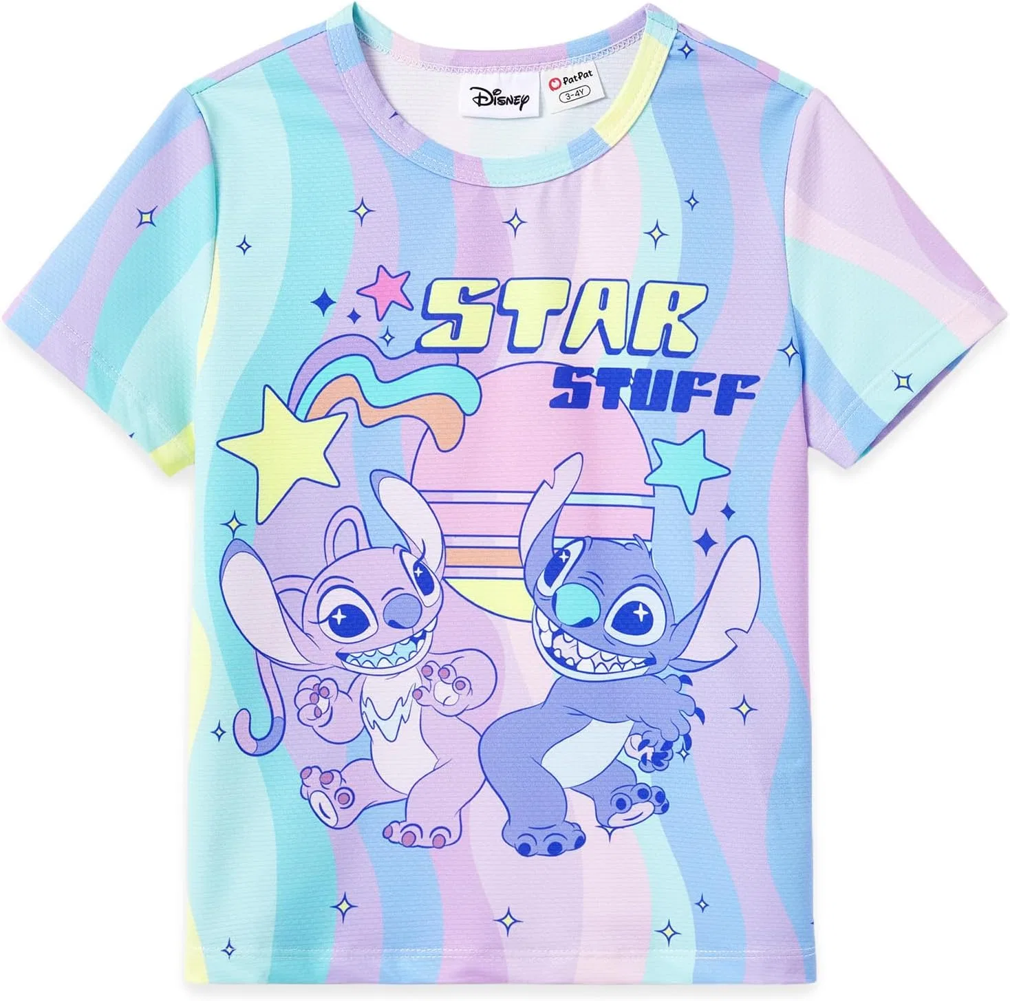 Футболка с принтом Stitch, Disney, для девочек, 2-9 лет — фото 4