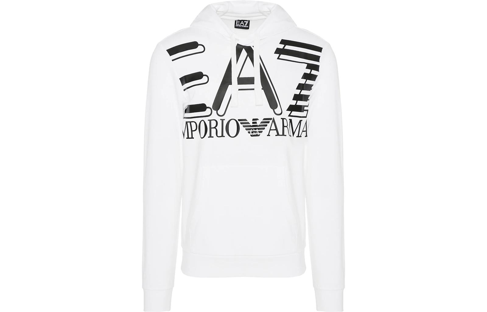 Белая толстовка EA7 для мужчин EMPORIO ARMANI, белый — фото 3