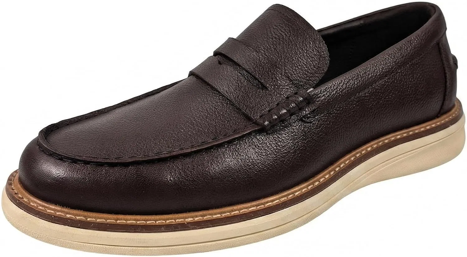 Лоферы из натуральной кожи коричневые, Dark Brown DIEKRUAR