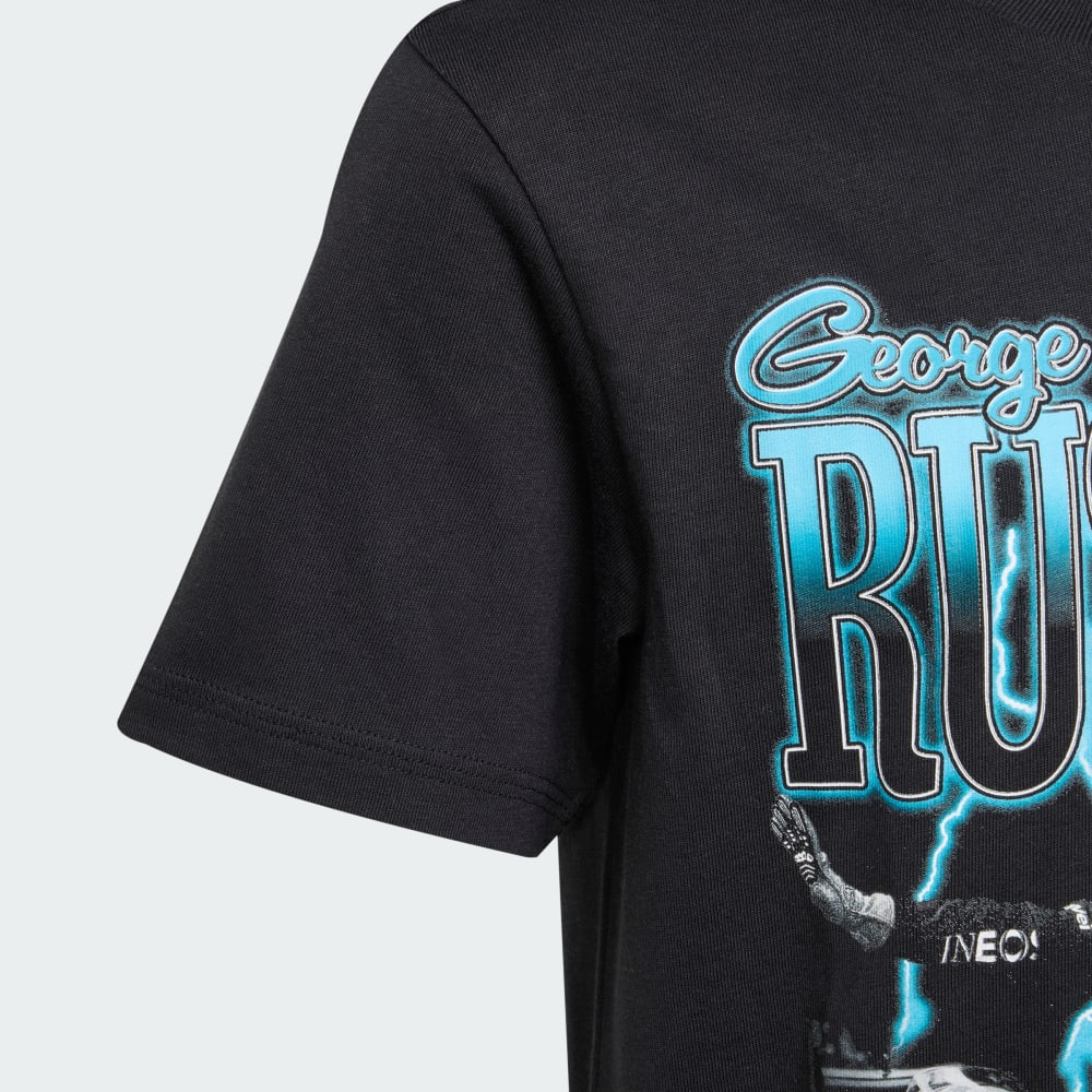 Футболка Adidas Mercedes - AMG Petronas Formula One Team George Russell Graphic Tee Kids, черный — фото 4