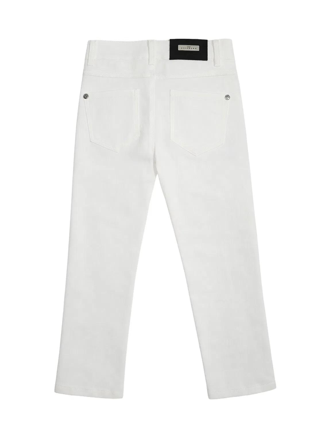 Джинсы зауженного кроя 'Jeans bianco per bambino' John Richmond, White — фото 2
