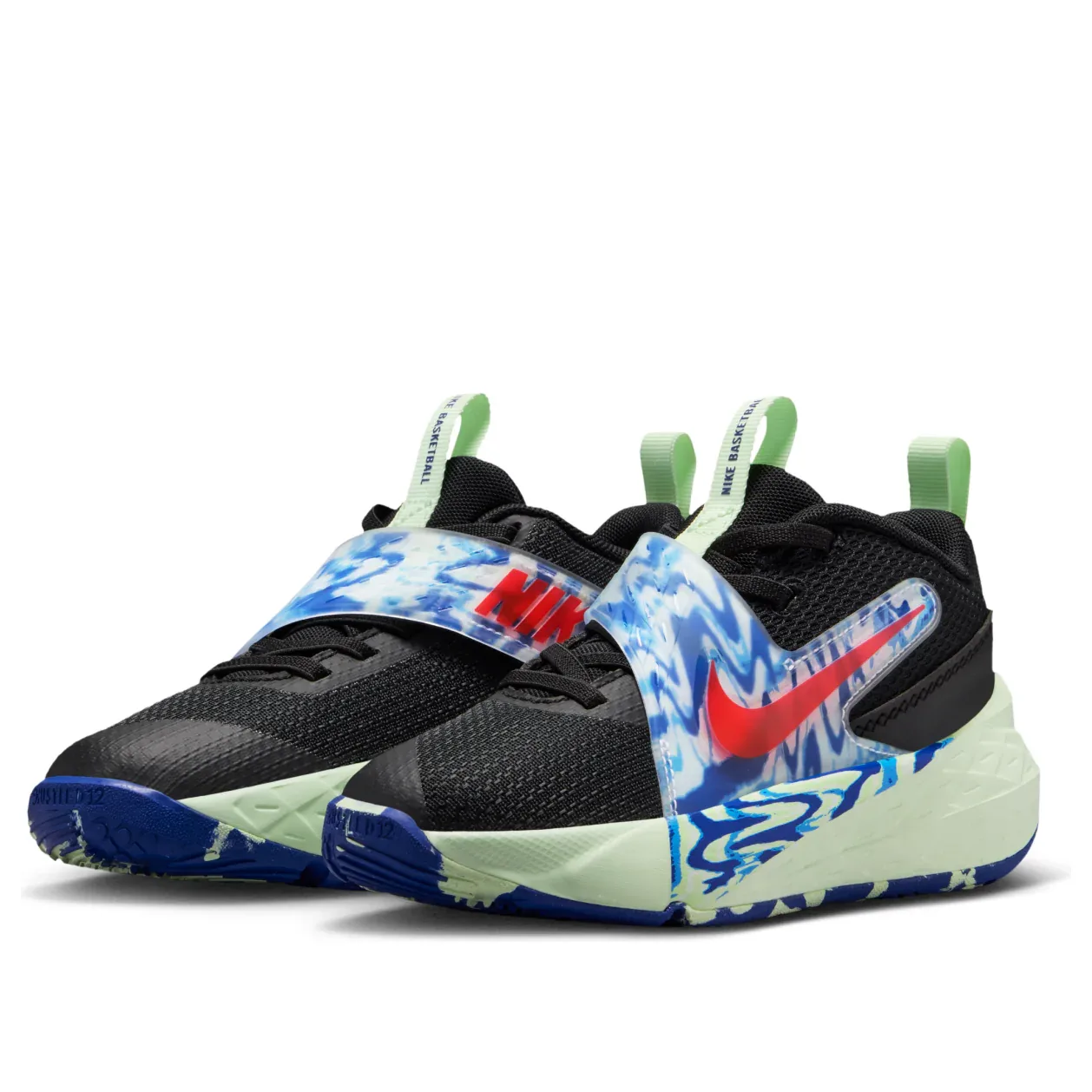 Кроссовки (PS) Nike Team Hustle D 12 'Black Royal Volt Bright Crimson' — фото 4