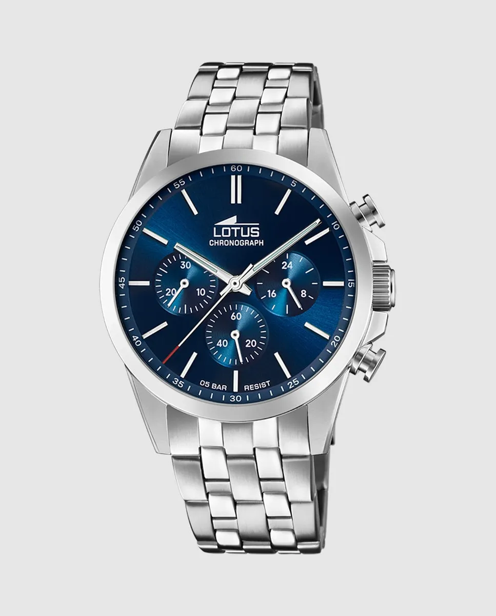 

Мужские часы 18989/2 Chrono из серебристой стали LOTUS, серебряный