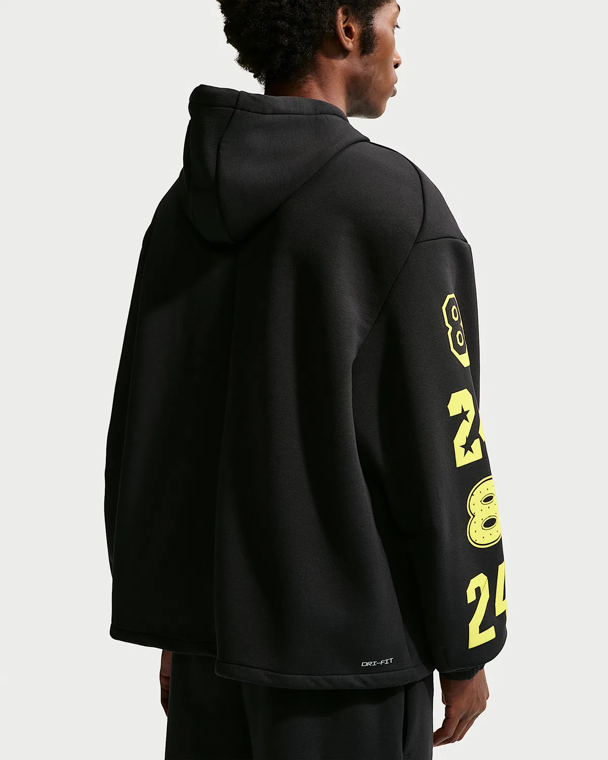 Мужское флисовое баскетбольное худи Kobe, Black/Sonic Yellow/Light Photo Blue — фото 2