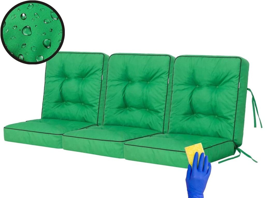 

ABAKUHAUS Подушка Anemone для обеденных стульев, романтическая ретро, ​​декоративная водонепроницаемая подушка с ремнями для кухонных сидений, 40 см x 40 см, темно-кораллово-бирюзовый желтый Hobbygarden, зеленый