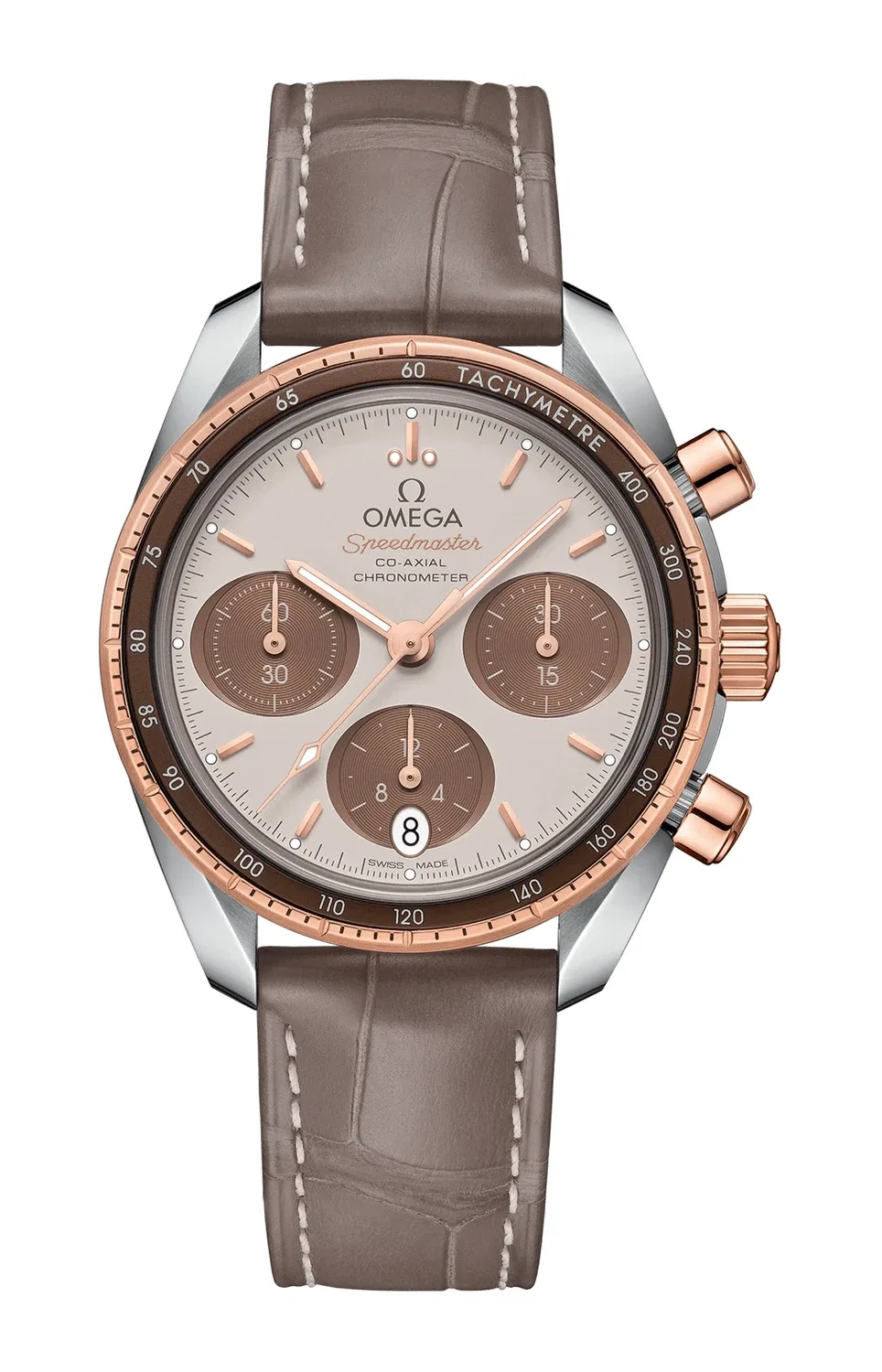 СПИДМАСТЕР 38 CO-AXIAL ХРОНОГРАФ 38 ММ - 324.23.38.50.02.002 OMEGA, серебряный