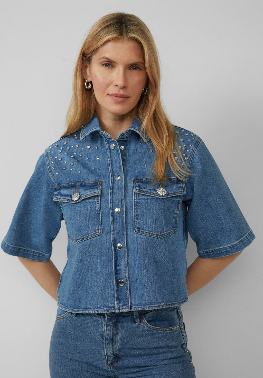

Джинсовая куртка EN À MANCHES ET RIVETS s.Oliver BLACK LABEL, цвет Blau