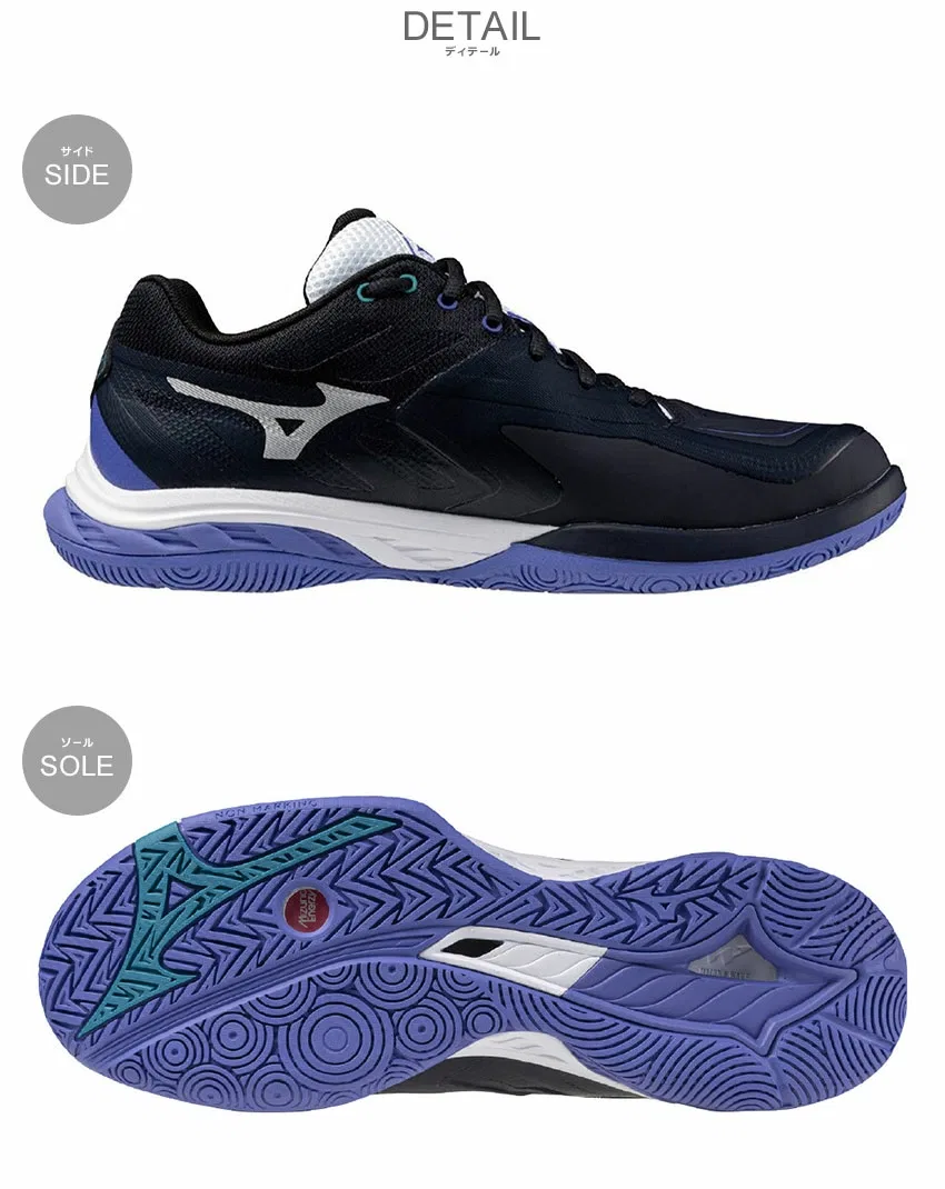 Унисекс кроссовки для бадминтона «Wave Fang 2» от Mizuno, Navy X White — фото 2
