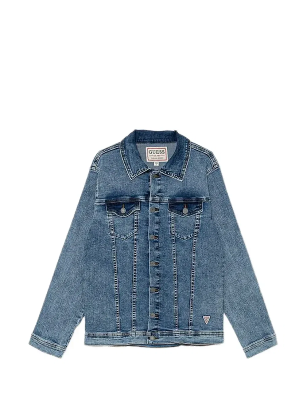 Джинсовая куртка на пуговицах GUESS Kids, синий