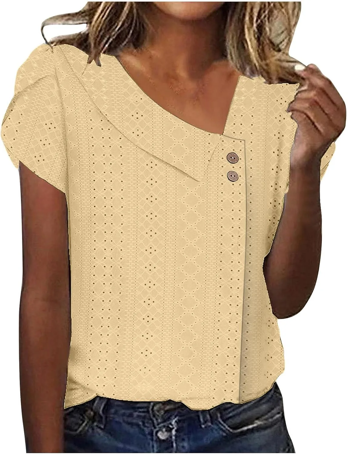 

Женская футболка с V-образным вырезом и коротким рукавом