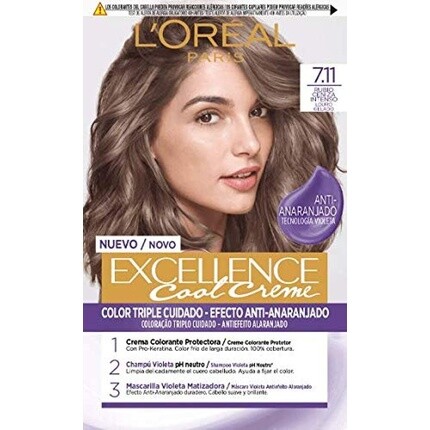 

Loreal Paris Color Excellence Cool Creme 7.11 Интенсивный пепельный блондин, L'Oreal