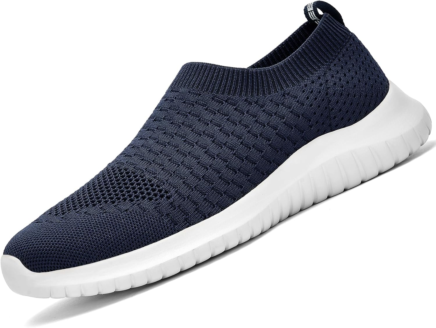 

Мужские спортивные прогулочные кроссовки konhill - легкие повседневные трикотажные слипоны, темно-синий
