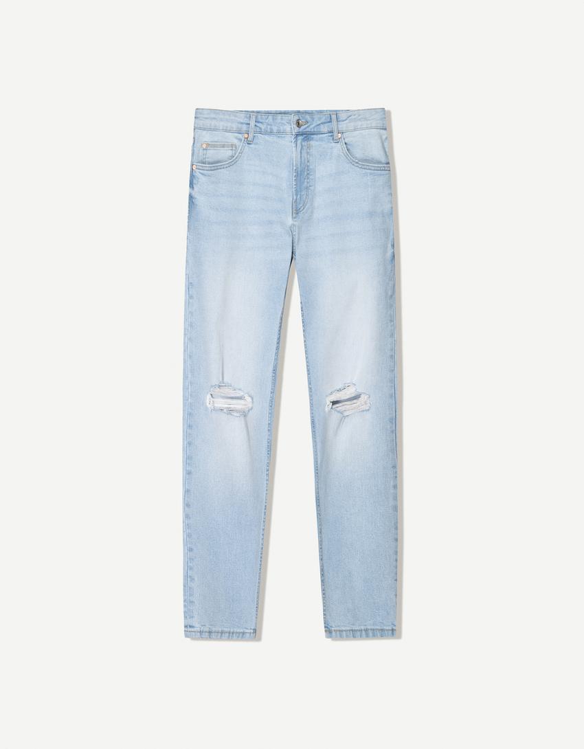

Узкие джинсы Bershka, голубой