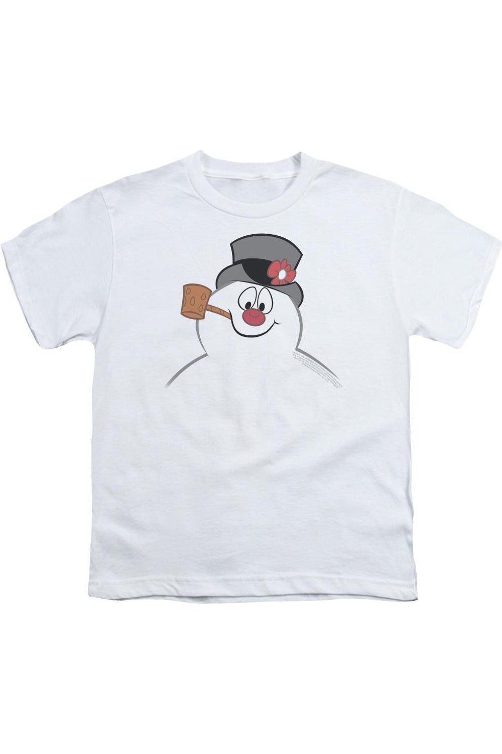 

Футболка с мордочкой снеговика Фрости для детей с коротким рукавом Gildan, белый