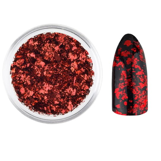 

АЛЮМИНИЕВЫЕ хлопья для декора Platinum Flake цвет № 5 СТРАСТНЫЙ КРАСНЫЙ (cb03) - банка 3 мл + кукла, AllePaznokcie