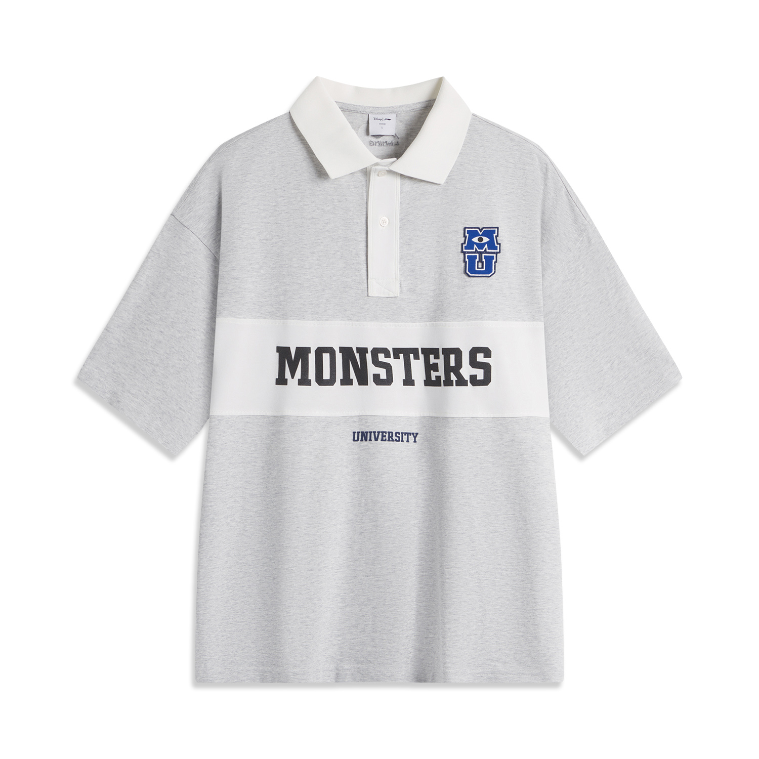 

Футболка-поло Disney Unisex LINING, серый/слоновая кость