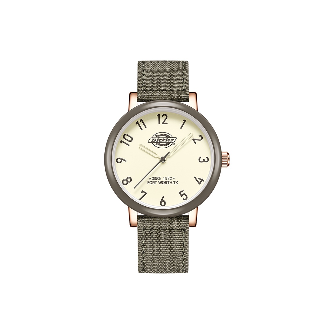 

Dickies Часы Wrist Watch Quartz Movement Nylon Strap Beige Watch Dial Women's Watch